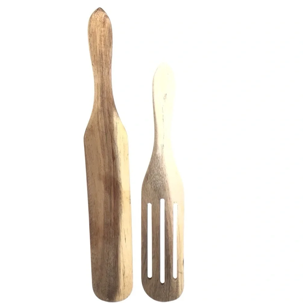 2Pc As Seen on TV Mad Hungry Original Acacia Spurtle Utensils, Natural
